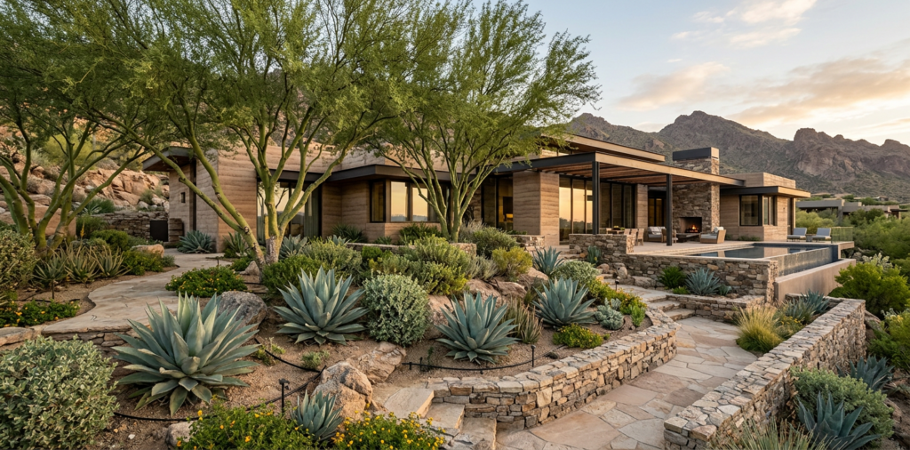 Irrigation Design for Desert Landscape: An Arizona Home Guide | Luxury Landscape Architecture Scottsdale & Phoenix | Waibel & Associates Irrigation Design for Desert Landscape: An Arizona Home Guide | Luxury Landscape Architecture Scottsdale & Phoenix | Waibel & Associates