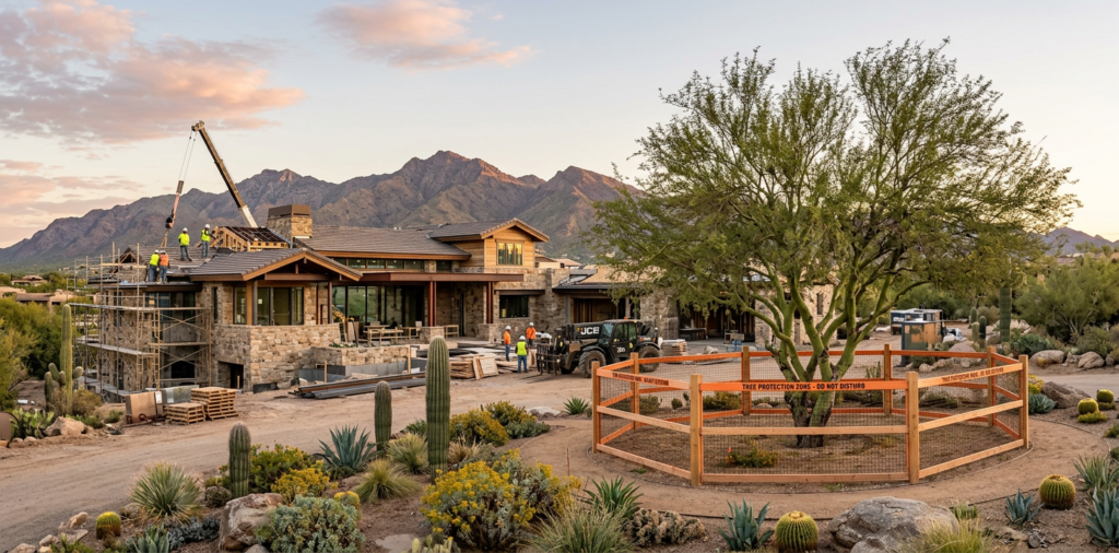 Tree Preservation During Construction Arizona for Luxury Homes | Luxury Landscape Architecture Scottsdale & Phoenix | Waibel & Associates