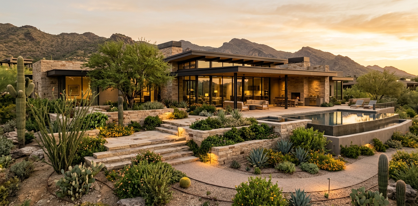 Sustainable Landscape Design Principles for Arizona Homes | Luxury Landscape Architecture Scottsdale & Phoenix | Waibel & Associates